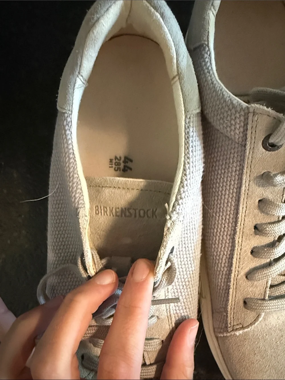 Birkenstock Light Gray Suede & Knit Sneakers